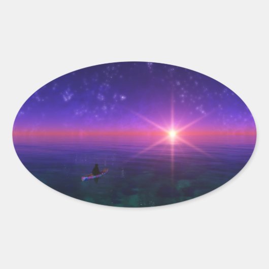 Phantastes: On the Sea Stickers 楕円形シール (正面)