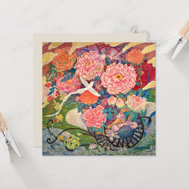 Phantom Flower Carriage: Nihonga Art Postcard (正面/裏面インサイチュ)