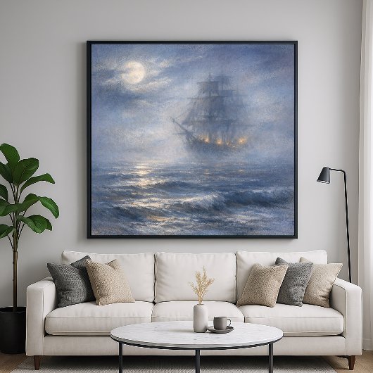 Phantom Ship - Pastel Painting Style Art ポスター