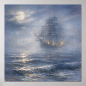 Phantom Ship - Pastel Painting Style Art ポスター (正面)