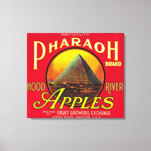 Pharaoh Apple Crate LabelHood川、または キャンバスプリント (正面)