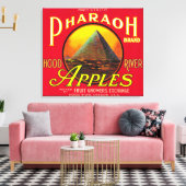 Pharaoh Apple Crate LabelHood川、または キャンバスプリント (インサイチュ (リビング))
