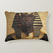 Pharaoh Energy — Ancient African King Modern Art  アクセントクッション (正面)