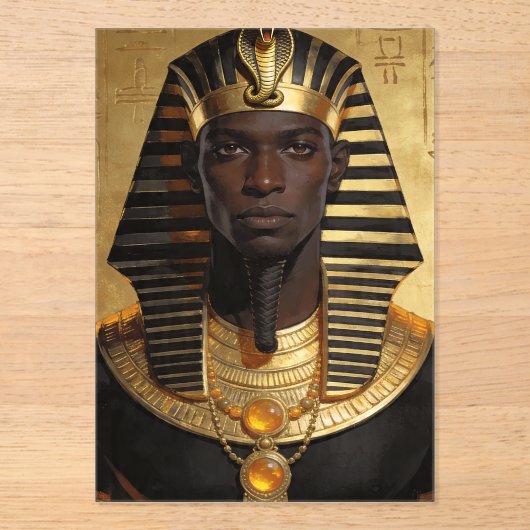 Pharaoh Energy — Ancient African King Modern Art  アクリル招待状 (正面)
