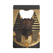Pharaoh Energy — Ancient African King Modern Art クレジットカード栓抜き (裏面)