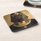 Pharaoh Energy — Ancient African King Modern Art  コースター (左側)
