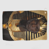 Pharaoh Energy — Ancient African King Modern Art ゴルフタオル (横)