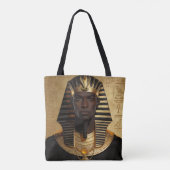 Pharaoh Energy — Ancient African King Modern Art トートバッグ (裏面)