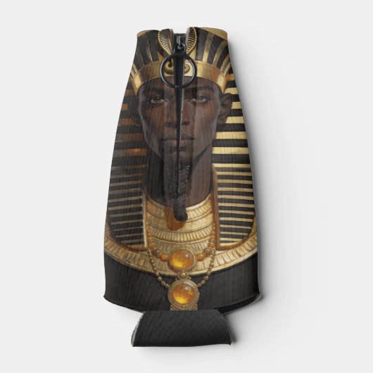 Pharaoh Energy — Ancient African King Modern Art ボトルクーラー (裏面)