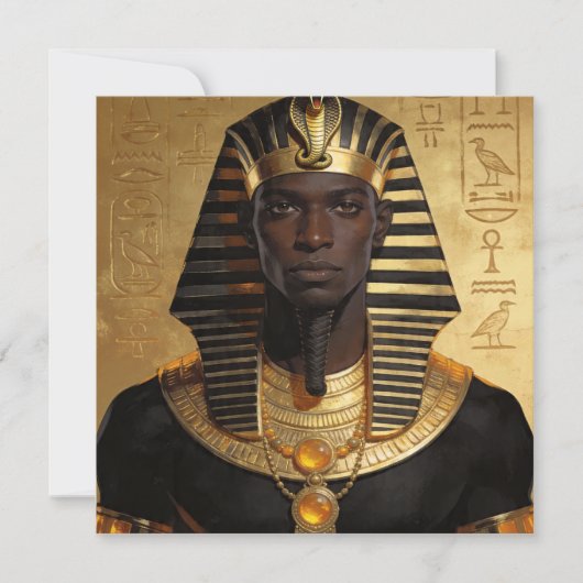 Pharaoh Energy — Ancient African King Modern Art  招待状 (正面)