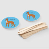 Pharaoh hound dog cartoon illustration ハンドファン (組立なし)