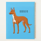 Pharaoh hound dog cartoon illustration プランナー手帳 (裏面)