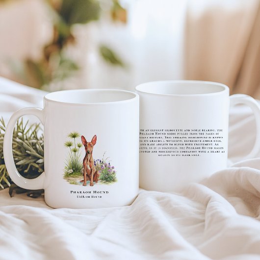 Pharaoh Hound | Watercolor Dog & Breed Quote コーヒーマグカップ