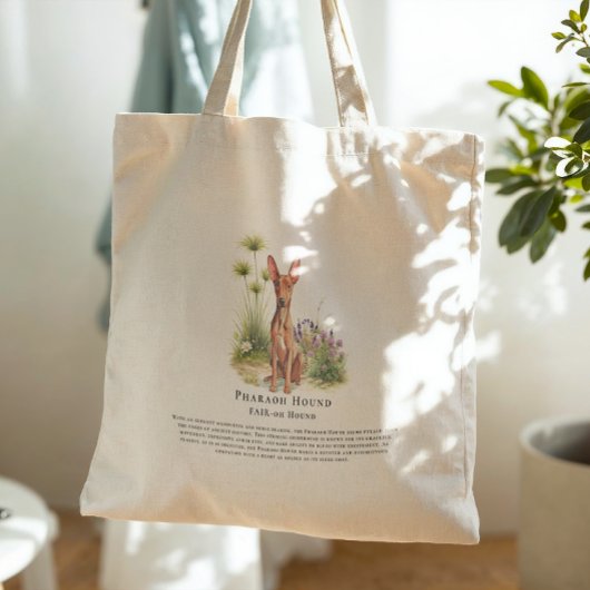 Pharaoh Hound | Watercolor Dog Breed Quote トートバッグ