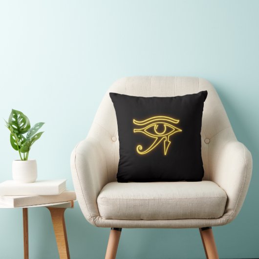 Pharaoh-Inspired Egyptian Logo – Bold Ancient Styl クッション (椅子)