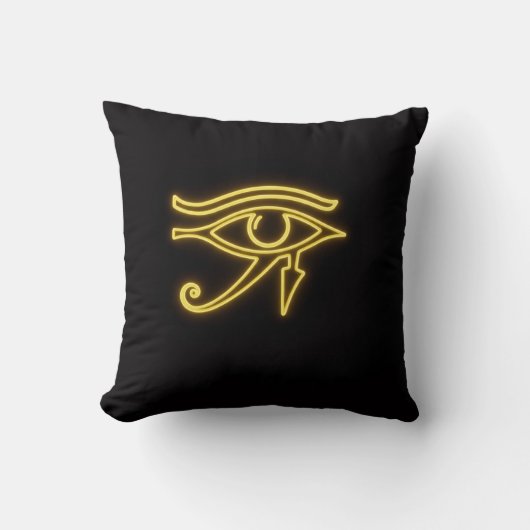 Pharaoh-Inspired Egyptian Logo – Bold Ancient Styl クッション (正面)