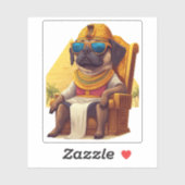 Pharaoh Pug � Ancient Egypt Dog シール (シート)