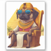 Pharaoh Pug � Ancient Egypt Dog シール (正面)