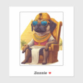 Pharaoh Pug � Ancient Egypt Dog シール (シート)