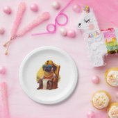 Pharaoh Pug � Ancient Egypt Dog ペーパープレート (パーティー)