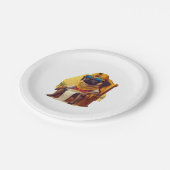 Pharaoh Pug � Ancient Egypt Dog ペーパープレート (アングル)