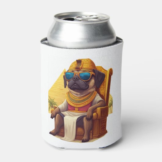 Pharaoh Pug � Ancient Egypt Dog 缶クーラー (缶正面)