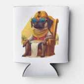 Pharaoh Pug � Ancient Egypt Dog 缶クーラー (正面)