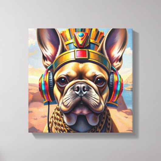 PHARAOH TUT-FRENCH BULLDOG 3 キャンバスプリント (正面)