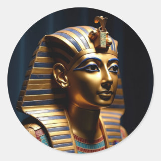 Pharaoh Tutankhamun’s Golden Mask ラウンドシール