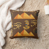 Pharaoh's Legacy：エジプトアンティーク模様 クッション (ブランケット)