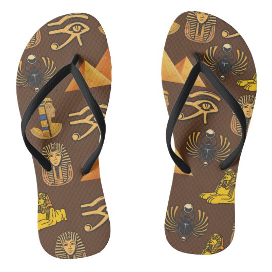 Pharaoh's Legacy:エジプトアンティーク模様 ビーチサンダル (ソール)