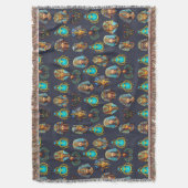 Pharaoh's Legacy: Antique Egyptian Patterns  スローブランケット (正面縦)