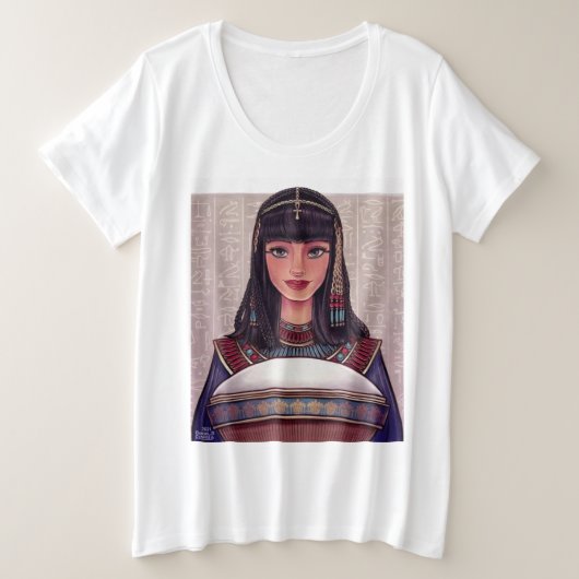 Pharaonicの女の王室の子結婚。古代EGYP プラスサイズTシャツ (デザイン正面)