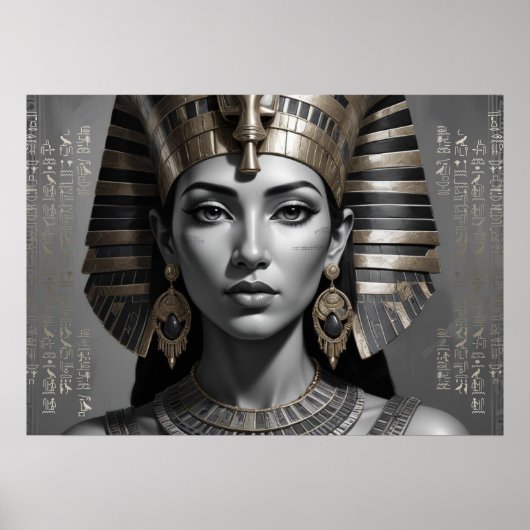 Pharaonic Queen Wall Decor – Timeless Egyptian ポスター (正面)