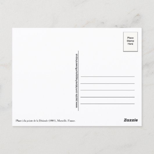Phare à la pointe de la Désirade Postcard ポストカード (裏面)