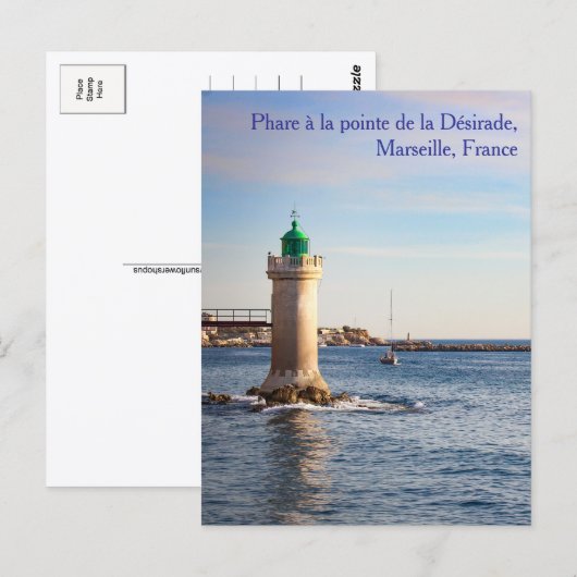 Phare à la pointe de la Désirade Postcard ポストカード (正面/裏面)