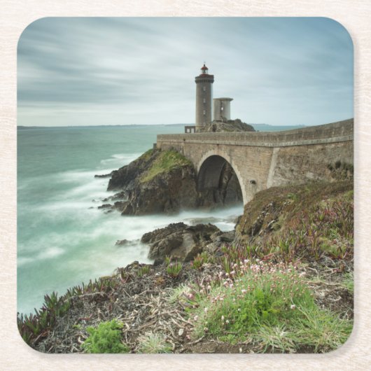 Phare du Petit Minou スクエアペーパーコースター (正面)
