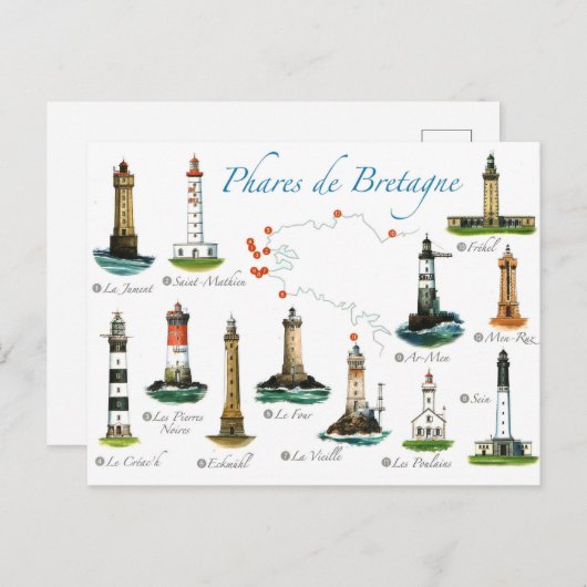 Phares de Bretagne ポストカード (正面/裏面)