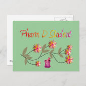 Pharm D学生フローラデザイン ポストカード (正面/裏面)