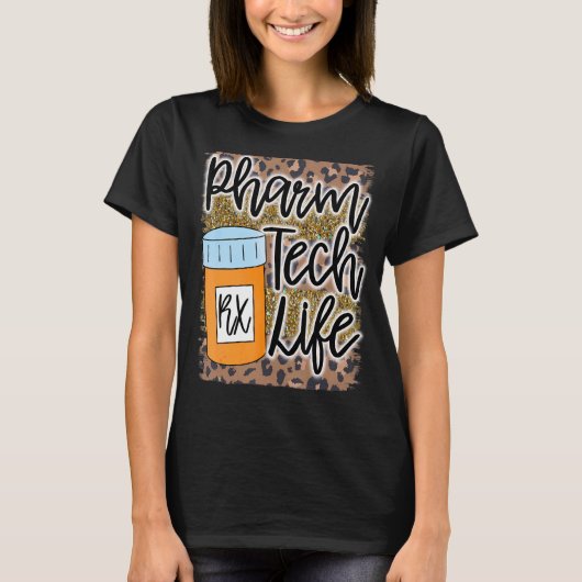 Pharm Tech Pharmacy Technician Life Rx Medicine Jo Tシャツ (正面)