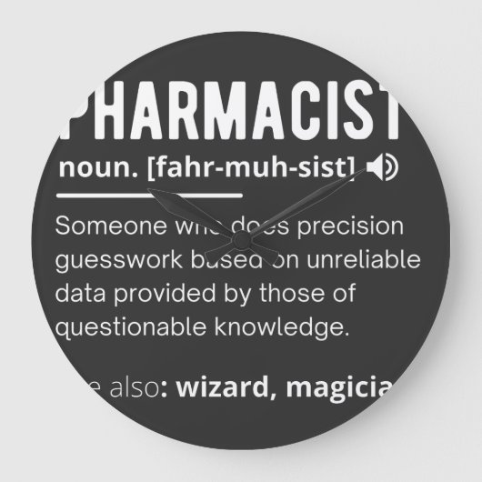 pharmacist ラージ壁時計 (正面)