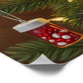 Pharmacist Christmas Tree Gift Pill Bottle Holiday ポスター (角)
