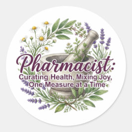 Pharmacist Curating Health Apothecary Botanical ラウンドシール