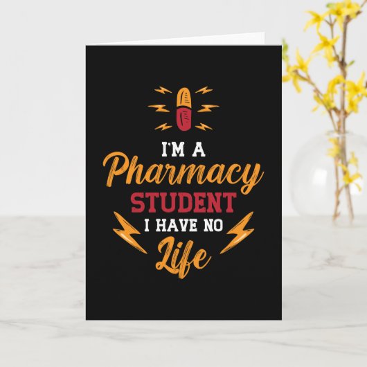 Pharmacist I'm A Pharmacy Student Tech Technician カード (黄色い花)