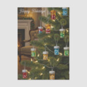 Pharmacist Nurse Christmas Tree Gift Pill Holiday 薄葉紙 (正面)