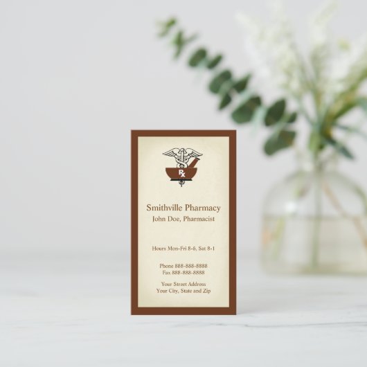 Pharmacist Pharmacy Business Card 名刺 (スタンド正面)