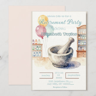 Pharmacist Retirement Party Invitation 招待状