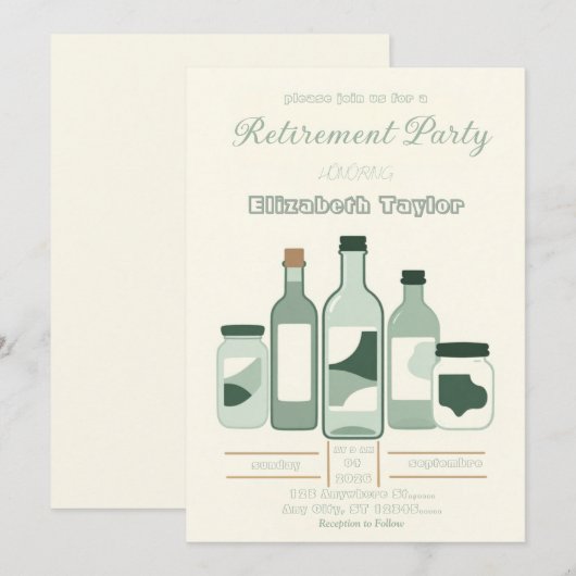 Pharmacist Retirement Party Invitation 招待状 (正面/裏面)