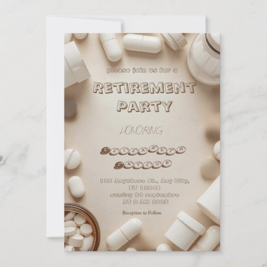  Pharmacist retirement party  invitation 招待状 (正面)