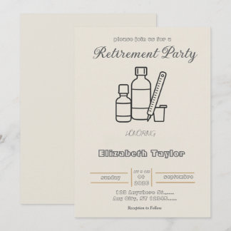 Pharmacist Retirement Party Invitation 招待状